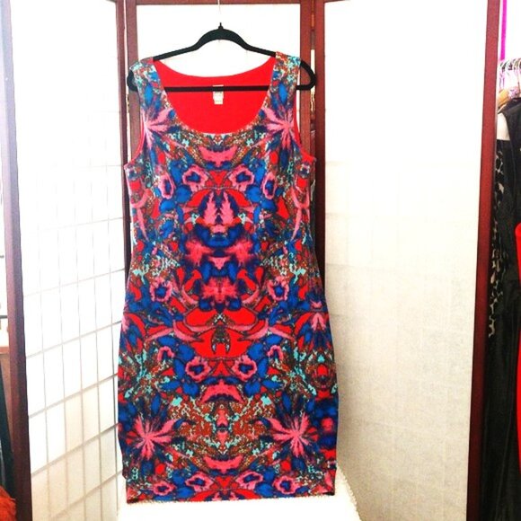 Colorful Sangria Sheath (bodycon) Sz 16 - Picture 1 of 3